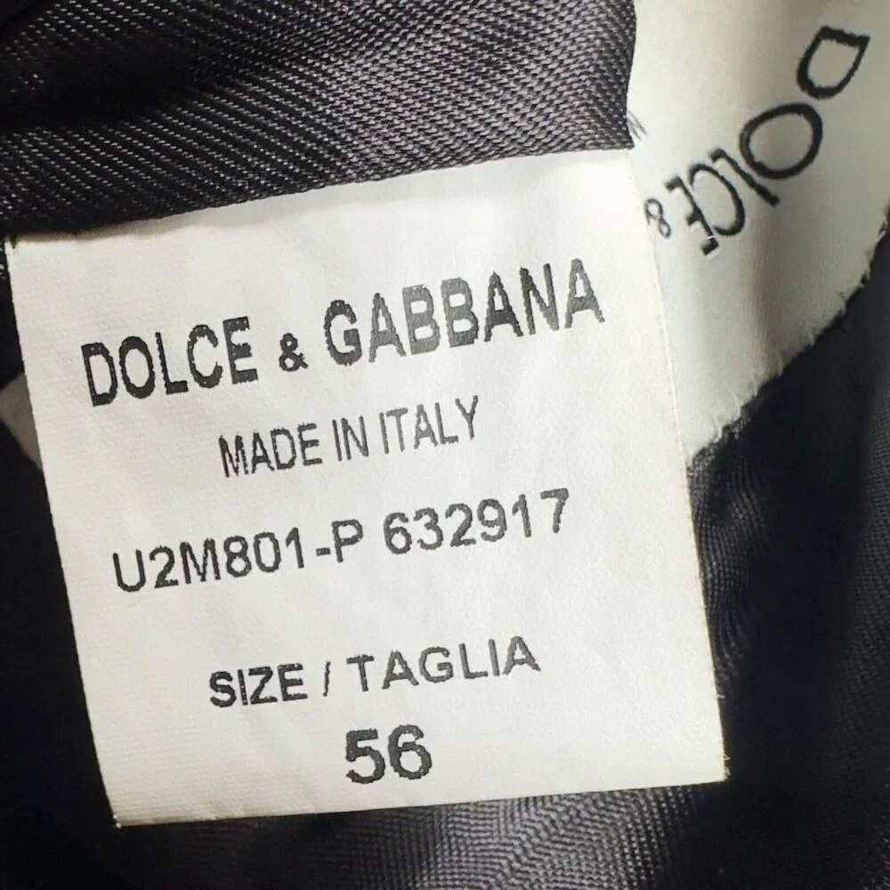 Dolce & Gabbana Black Suit Coat Blazer Virgin Wool Italian Size 56‎ US 46 3XL